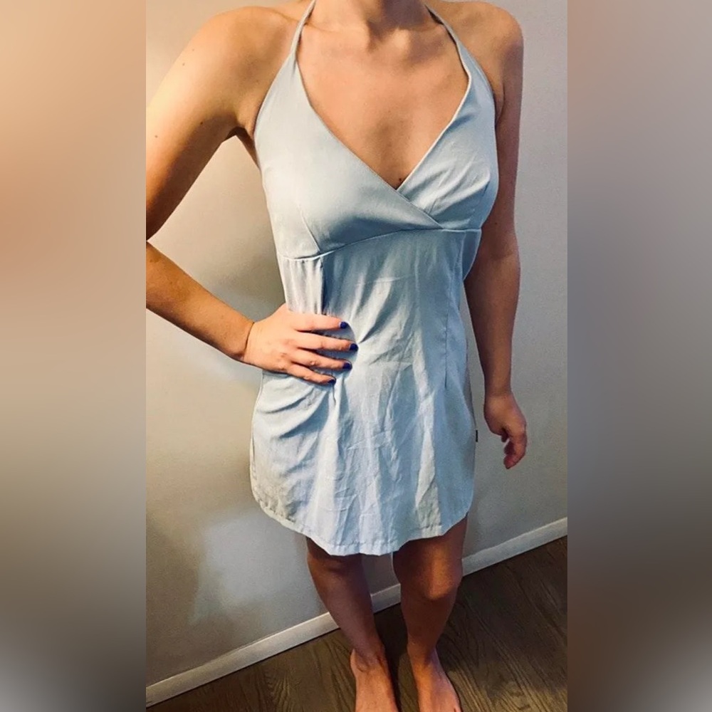 Vintage Light Blue Slip Dress - Size 7